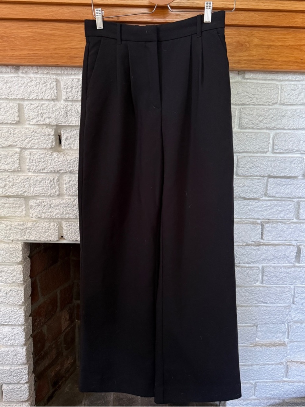 Abercrombie & Fitch Black High-Waist Wide Leg Pants
